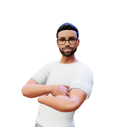 Um avatar que acredito parecer um pouco comigo